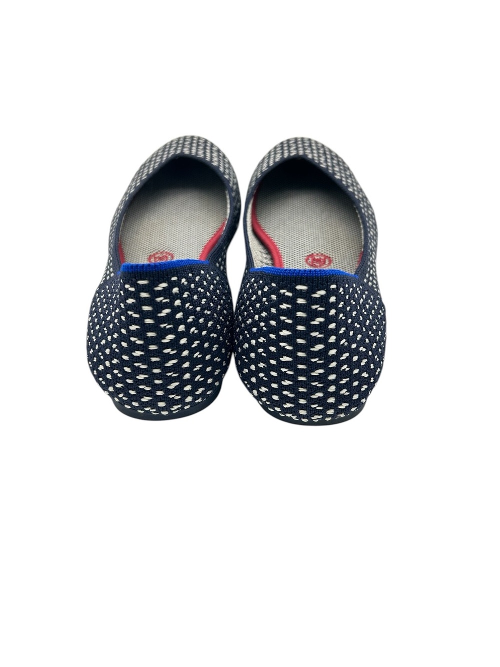 Rothy's Ballet Flats Size 9.5 Maritime Honeycomb Navy Blue Slip On Sustainable - Picture 2 of 9